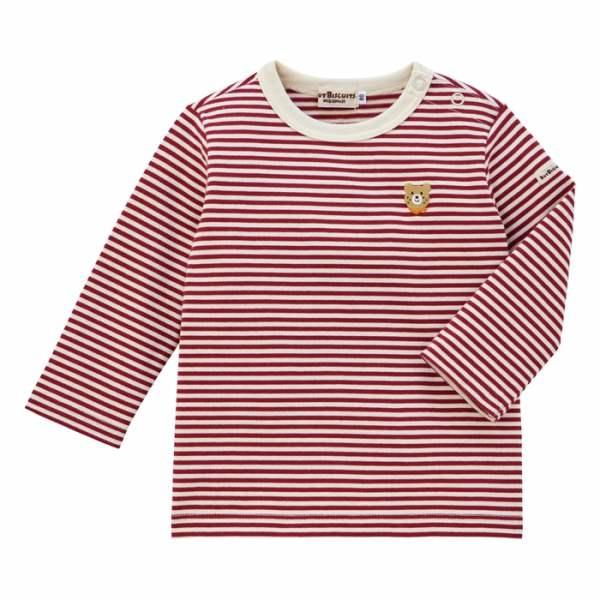 MIKI HOUSE（ミキハウス） ホットビスケッツ ボーダー長袖Tシャツ（90