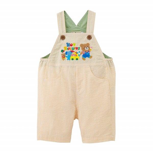 miki HOUSE 動物刺繍 オーバーオール M