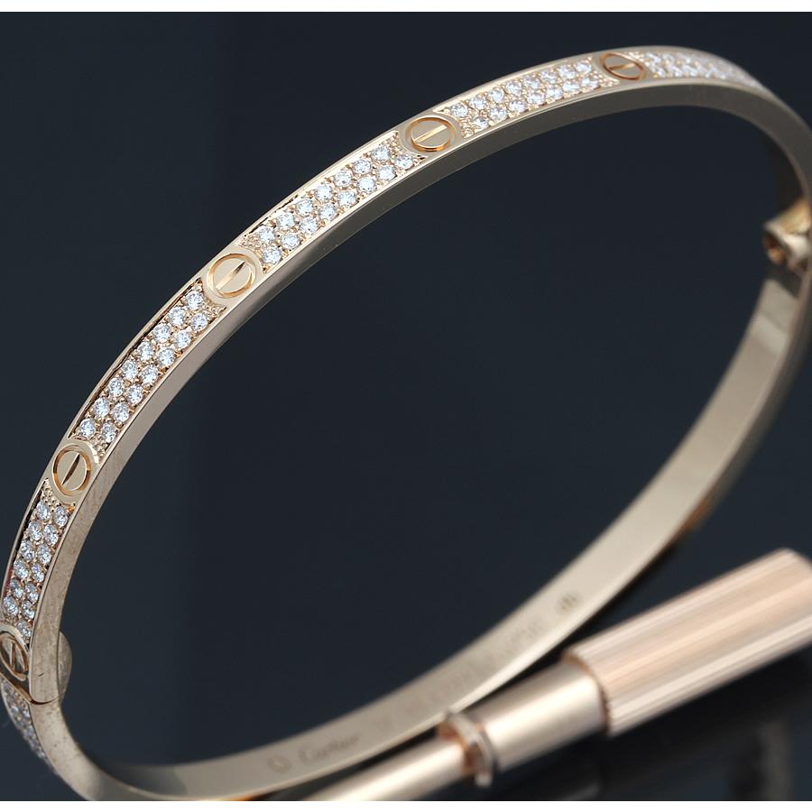 Cartier（カルティエ） 美品 ラブブレス SM 新型 PG アフターパヴェ