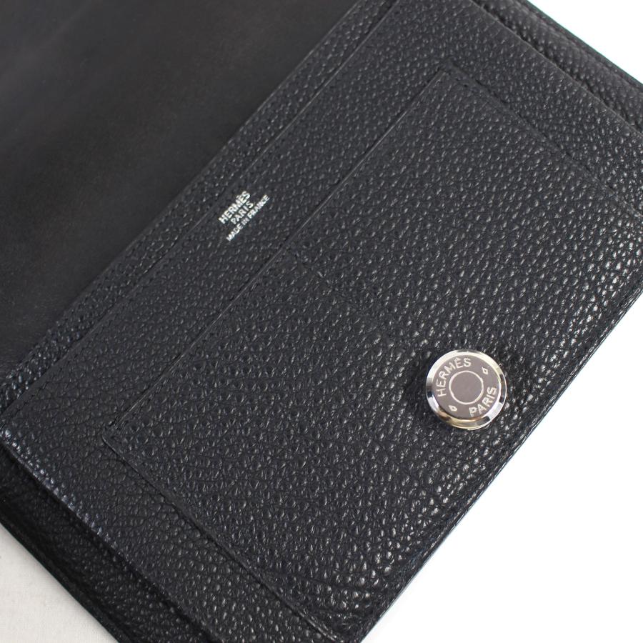 HERMES（エルメス） 美品 ドゴン デュオ GM 長財布 ノワール トゴ □G