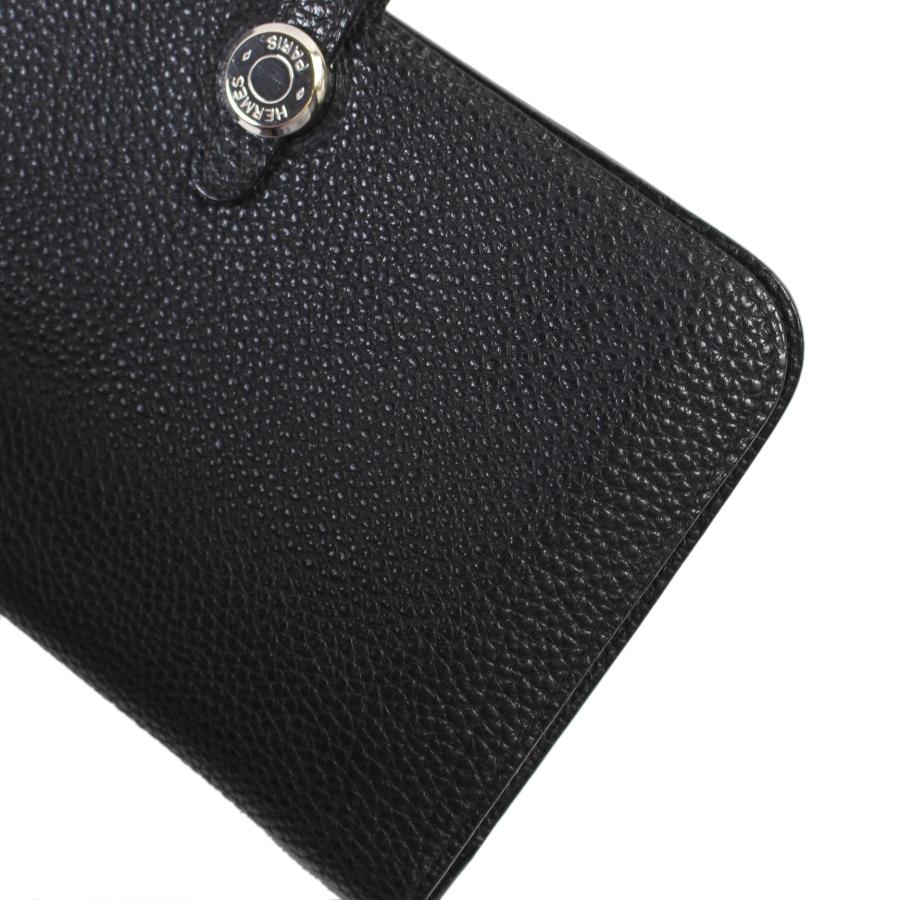 HERMES エルメス ドゴン GM ブラック 長財布 シルバー金具 C242 HERMES エルメス ドゴンGM 長財布 ブラック シルバー金具｜Yahoo