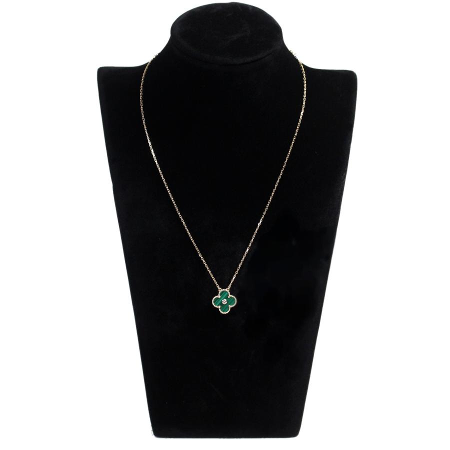 Van Cleef & Arpels マラカイト アルハンブラネックレス　美品 Van Cleef ＆ Arpels（ヴァンクリーフ ＆ アーペル） 美品
