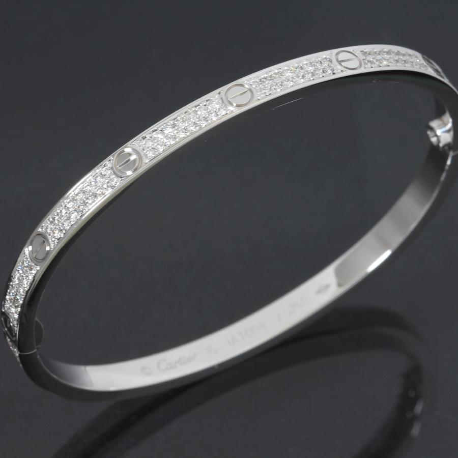 Cartier（カルティエ） 美品 ラブブレス SM 新型 WG アフターパヴェ