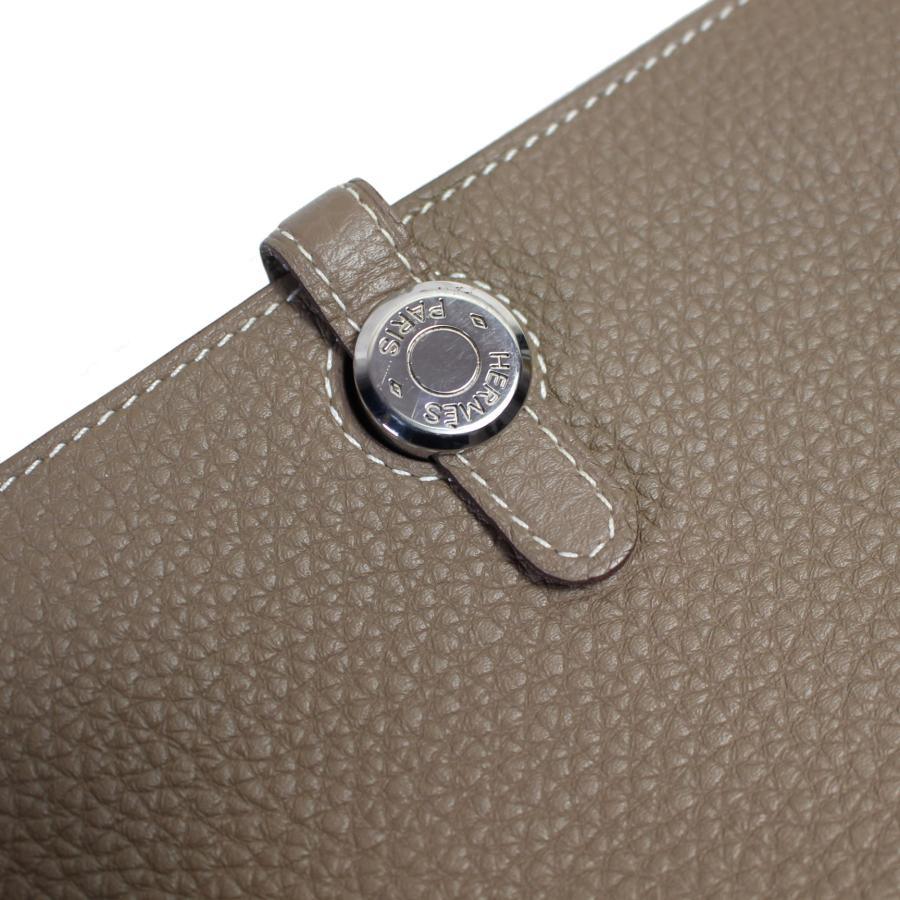 HERMES（エルメス） 美品 ドゴン デュオ GM 長財布 エトゥープ トゴ Z