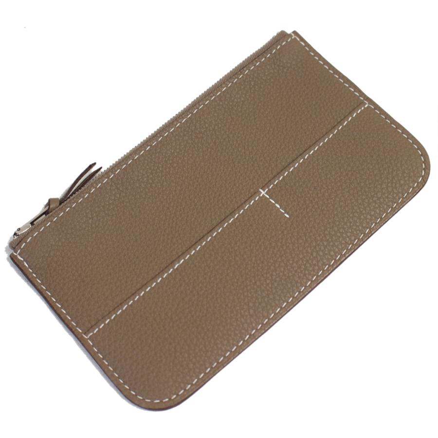 HERMES（エルメス） 美品 ドゴン デュオ GM 長財布 エトゥープ トゴ Z