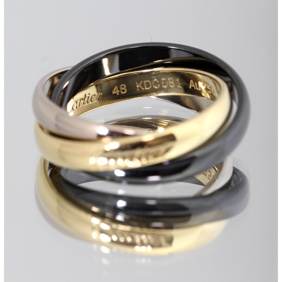 リング 【正規品】Cartier カルティエ トリニティ 三連リング8号