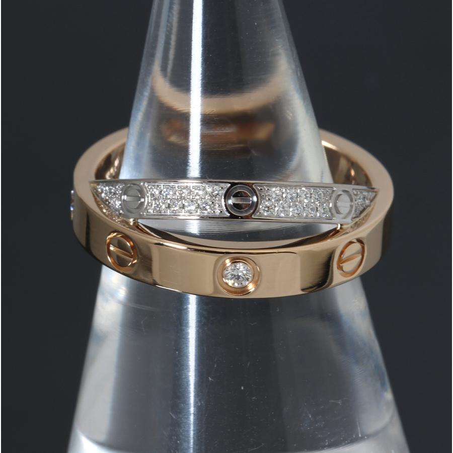 Cartier（カルティエ） 美品 ビーラブ リング 4PD パヴェダイヤ 750 WG
