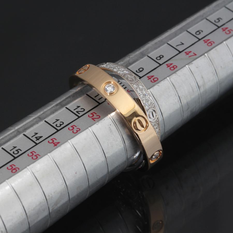 Cartier（カルティエ） 美品 ビーラブ リング 4PD パヴェダイヤ 750 WG