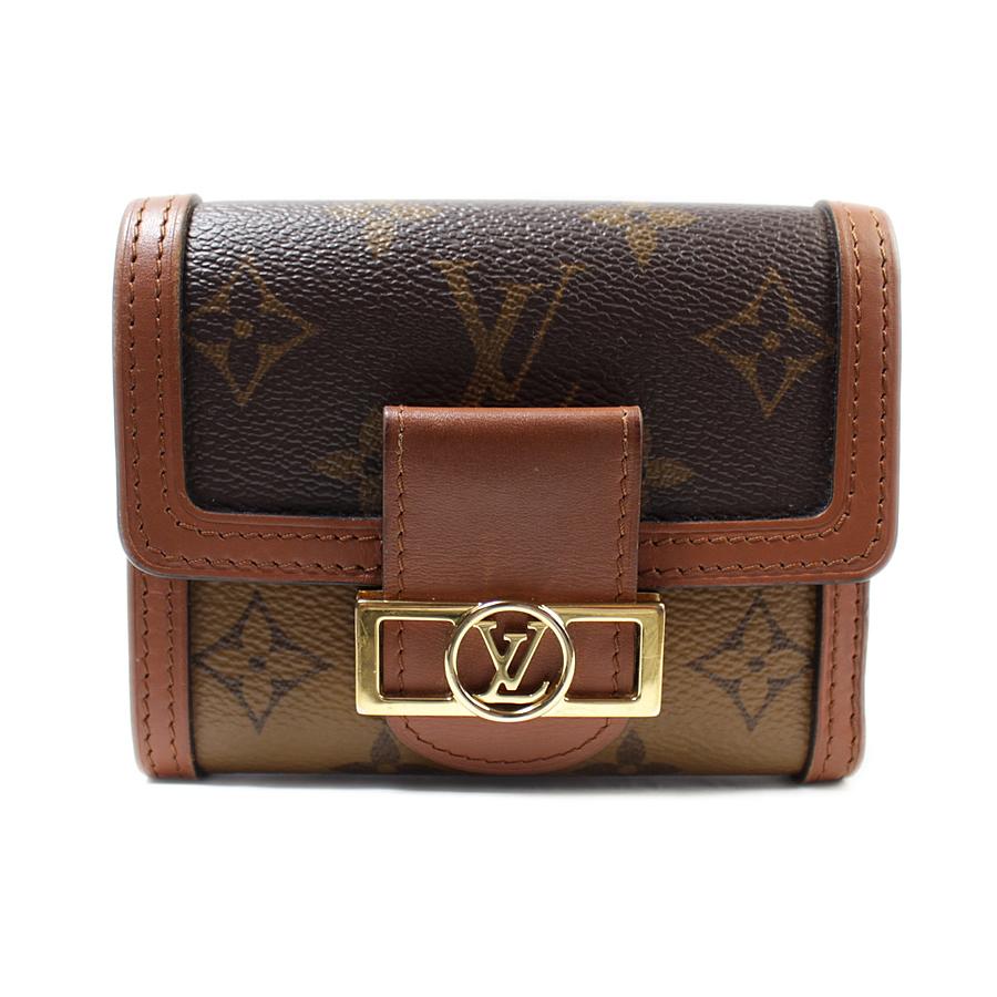 ルイヴィトン LOUIS VUITTON ポルトフォイユ ドーフィーヌ コンパクト 三つ折り 財布 モノグラム リバース M68725【中古