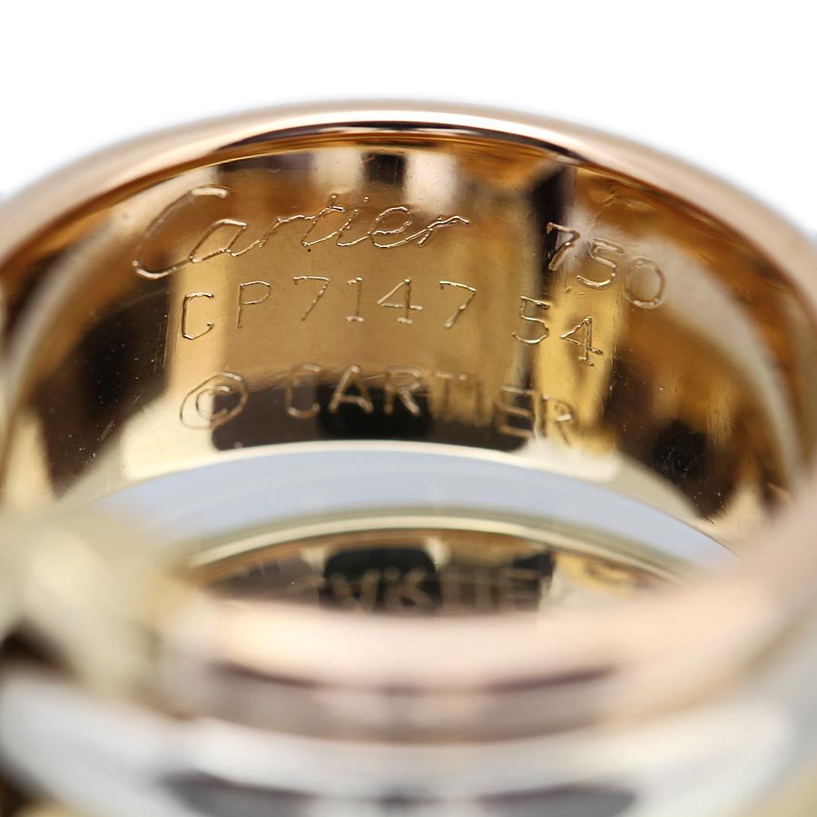 美品 カルティエ Cartier 2C スリーカラー リング 750 YG 表記54 美品 カルティエ Cartier 2C スリーカラー リング 750 YG 表記54