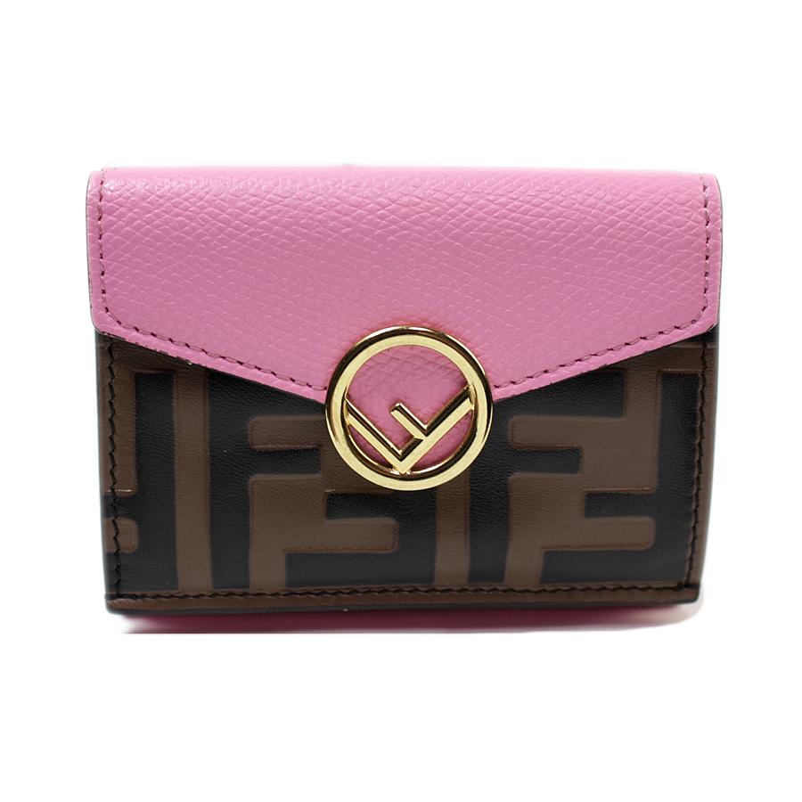未使用✨フェンディ　レザー　三つ折り財布　エフイズフェンディ　8M0395 美品 フェンディ FENDI エフ イズ 三つ折り財布 コンパクト財布 FF柄