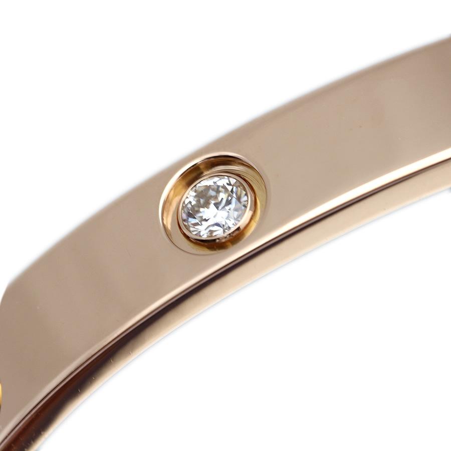 新型 カルティエ Cartier ラブブレス 純正ハーフダイヤ 750 PG ※片側