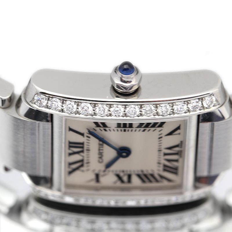 美品 カルティエ Cartier タンクフランセーズ 2384 SM アフター ダイヤ