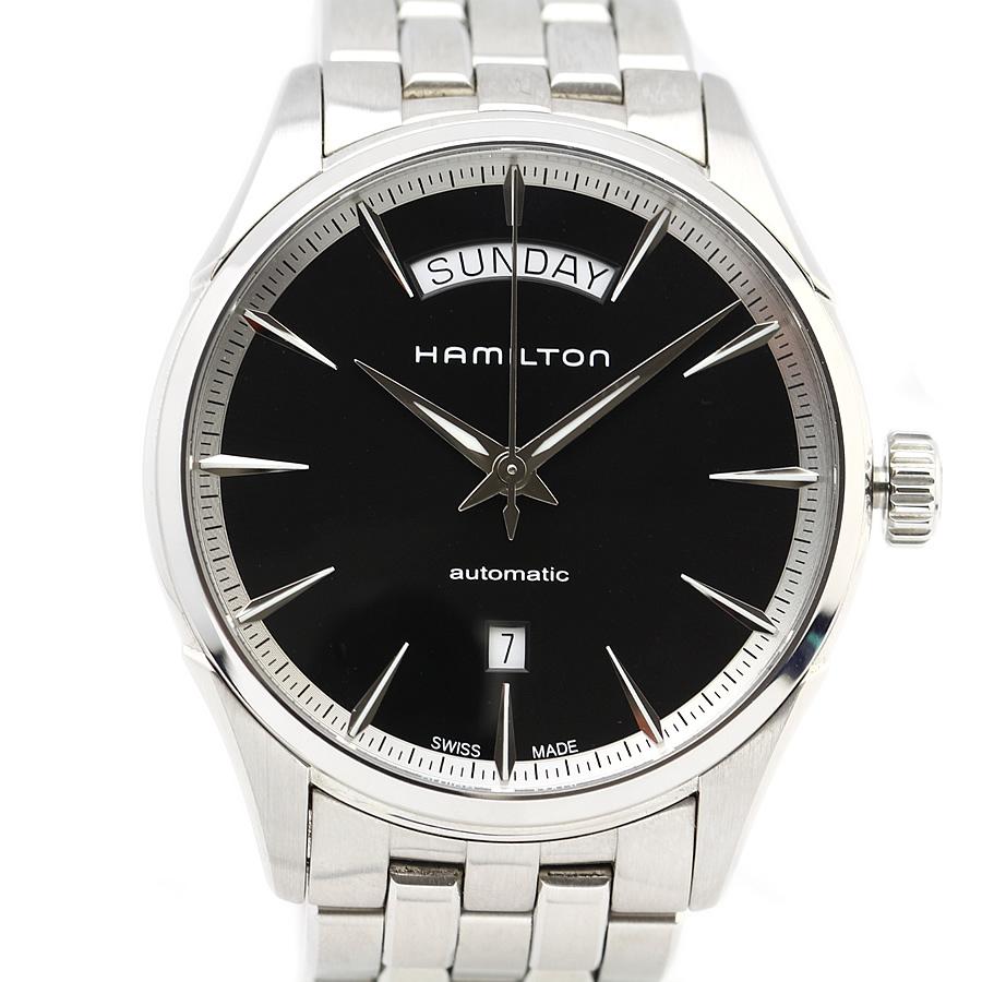 美品 ハミルトン ジャズマスター H425650 SS AT 黒文字盤 裏スケ  