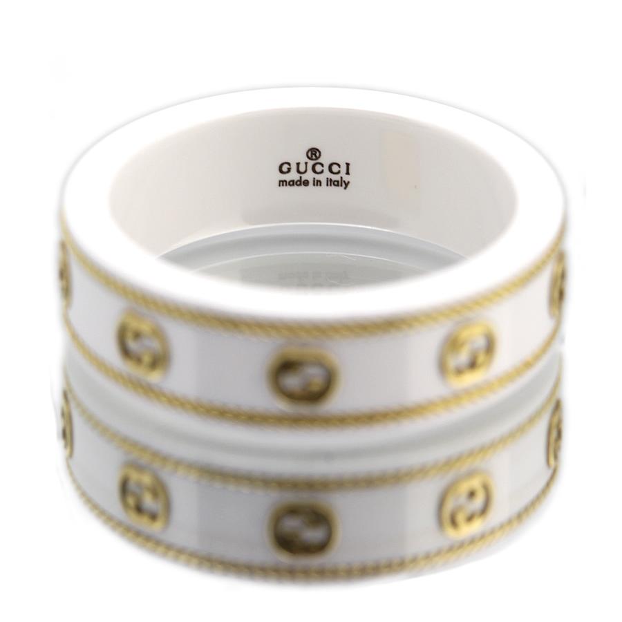 GUCCI セラミックアイコンリング GUCCI グッチ セラミックリング 指輪 GGアイコン ブラック #23（約22号