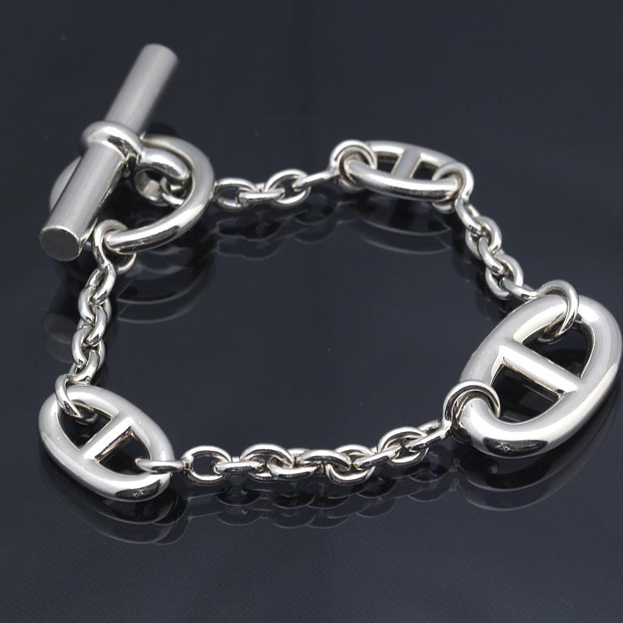 HERMES　シェーヌダンクル　美品 HERMES 美品 エルメス シェーヌダンクル ブレスレット 925 15cm
