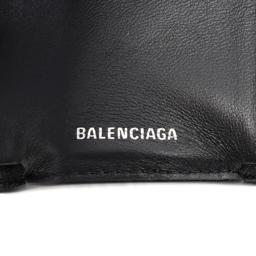 BALENCIAGA バレンシアガ ペーパーミニ クロコ 型押し 391446 黒