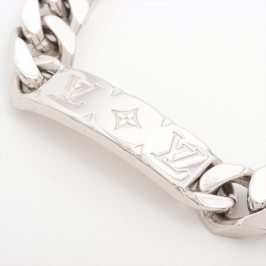 ルイ ヴィトン モノグラム チェーン ブレスレット M00269 シルバー 喜平 LOUIS VUITTON 美品 ルイヴィトン モノグラム 喜平 シルバー