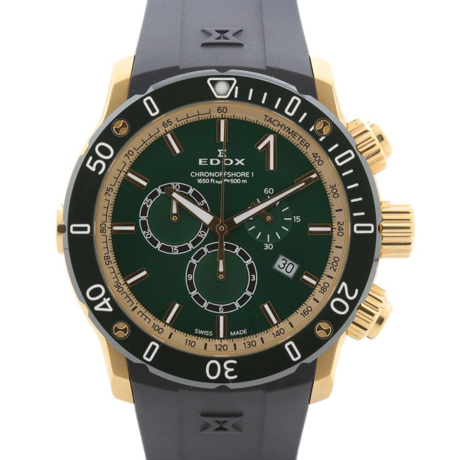 EDOX（エドックス） 美品 クロノオフショア 10221 1090126 SS×ラバー 