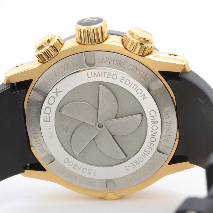 EDOX（エドックス） 美品 クロノオフショア 10221 1090126 SS×ラバー 