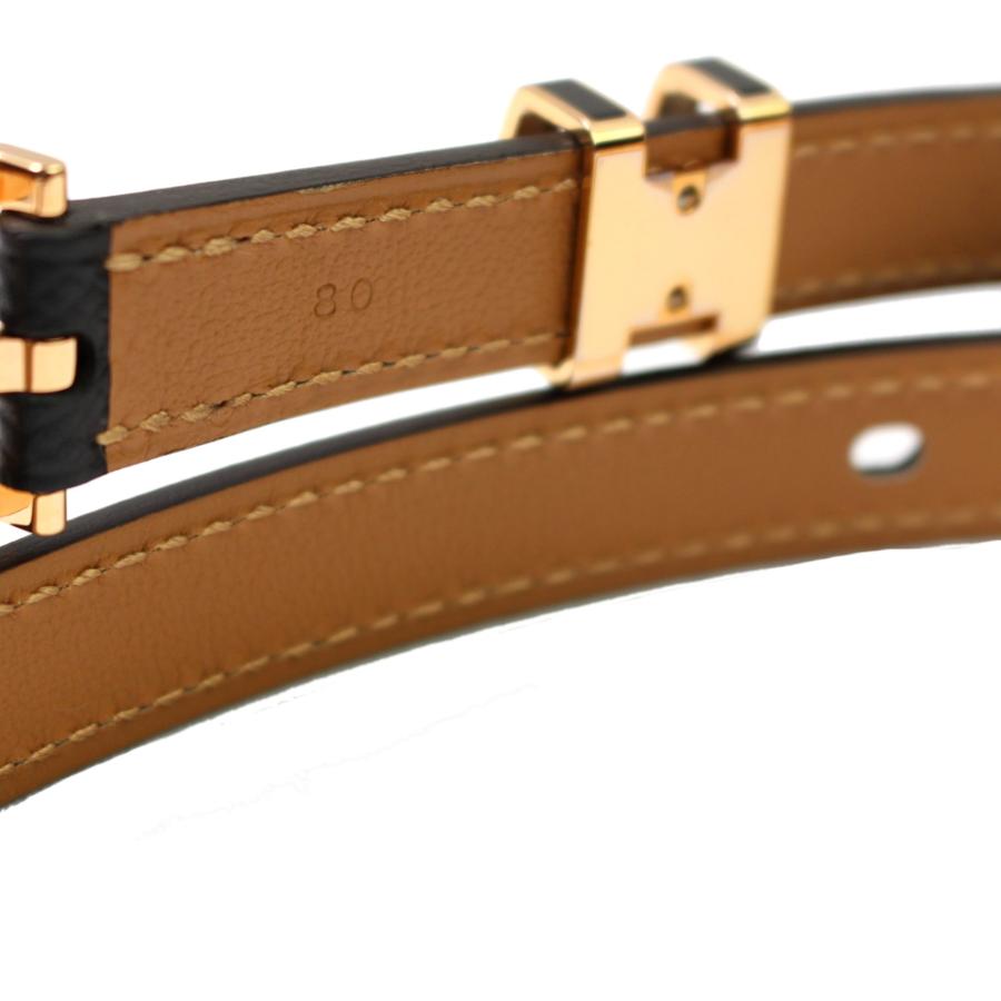 HERMES（エルメス） 未使用品 H ポップアッシュ レディース ベルト 黒