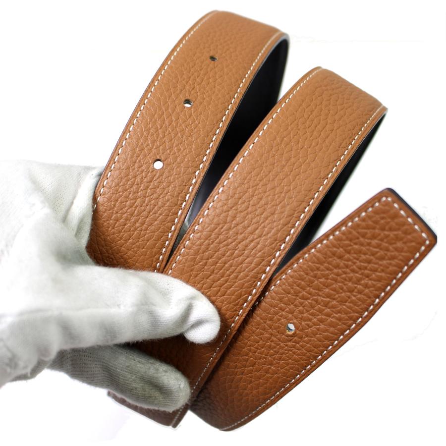 HERMES（エルメス） 新品 未使用品 Hベルト 黒 レザー＆ゴールド D刻印