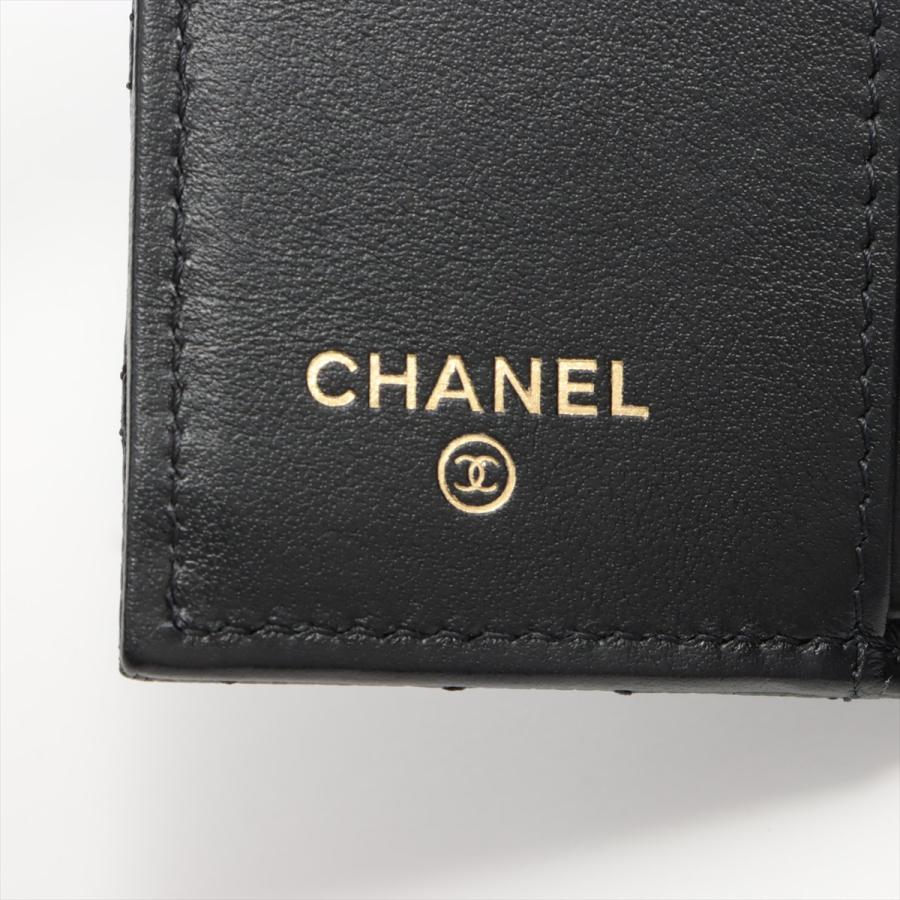 【未使用】 CHANEL ボーイシャネル キャビアスキン 三つ折り 財布 黒 CHANEL（シャネル） 並行輸入 3つ折り財布 ボーイ SMALL WALLET