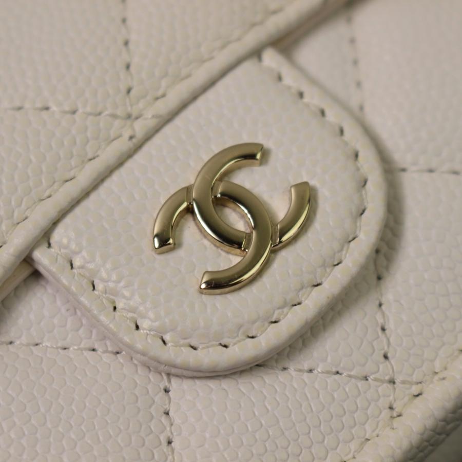 CHANEL 19 美品 シャネル ミニ ウォレット キャビアスキン CHANEL 19 美品 シャネル ミニ ウォレット キャビアスキン