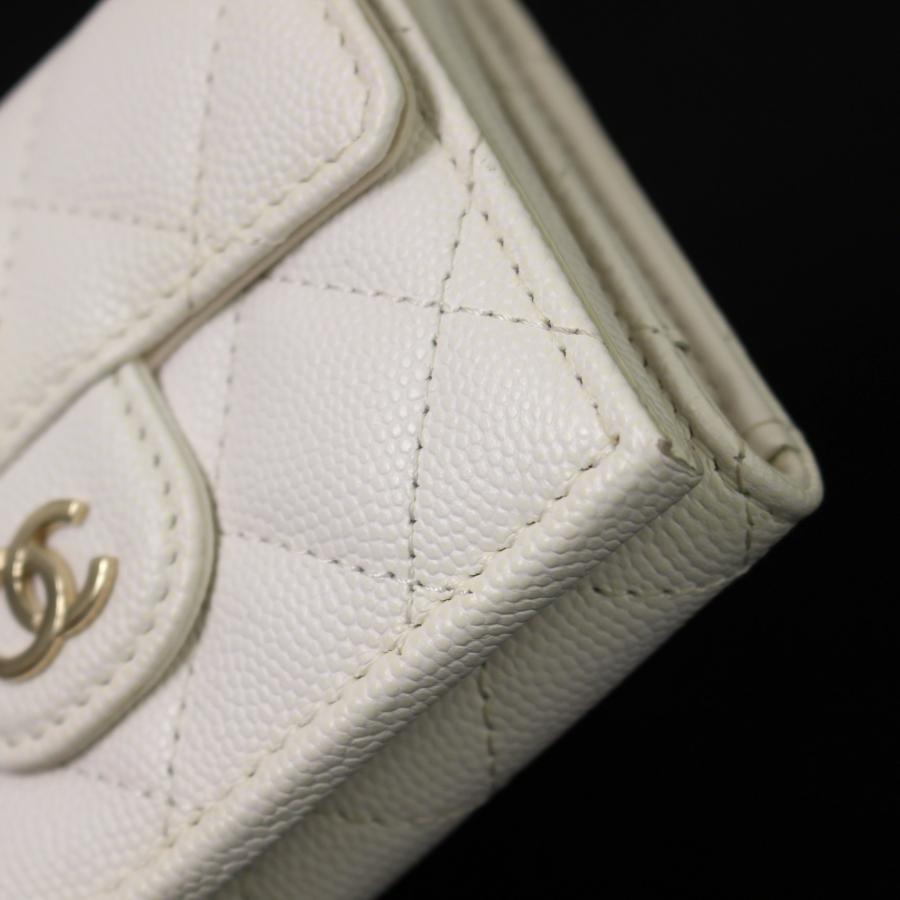 CHANEL 19 美品 シャネル ミニ ウォレット キャビアスキン CHANEL 19 美品 シャネル ミニ ウォレット キャビアスキン