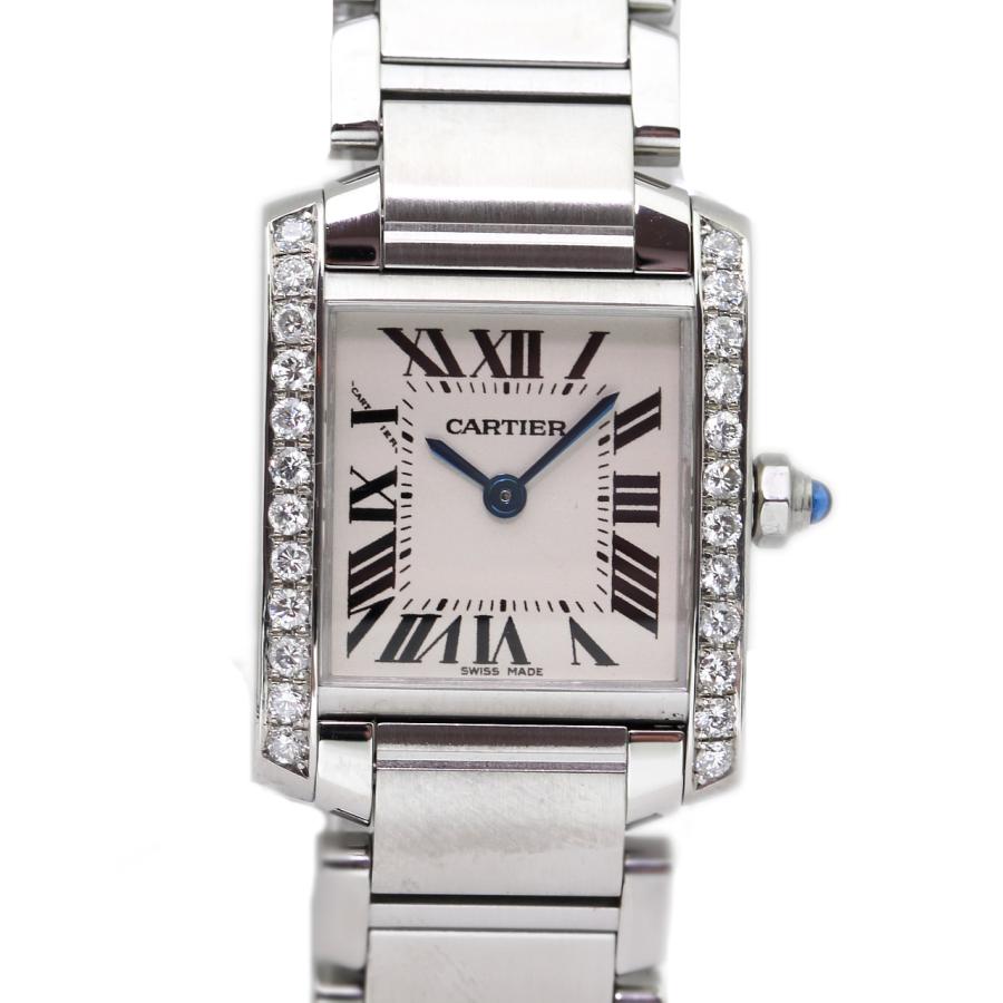 美品 カルティエ 2384 タンクフランセーズSM アフターダイヤ 腕時計 Cartier（カルティエ） 美品 タンクフランセーズ 2384 SM アフター