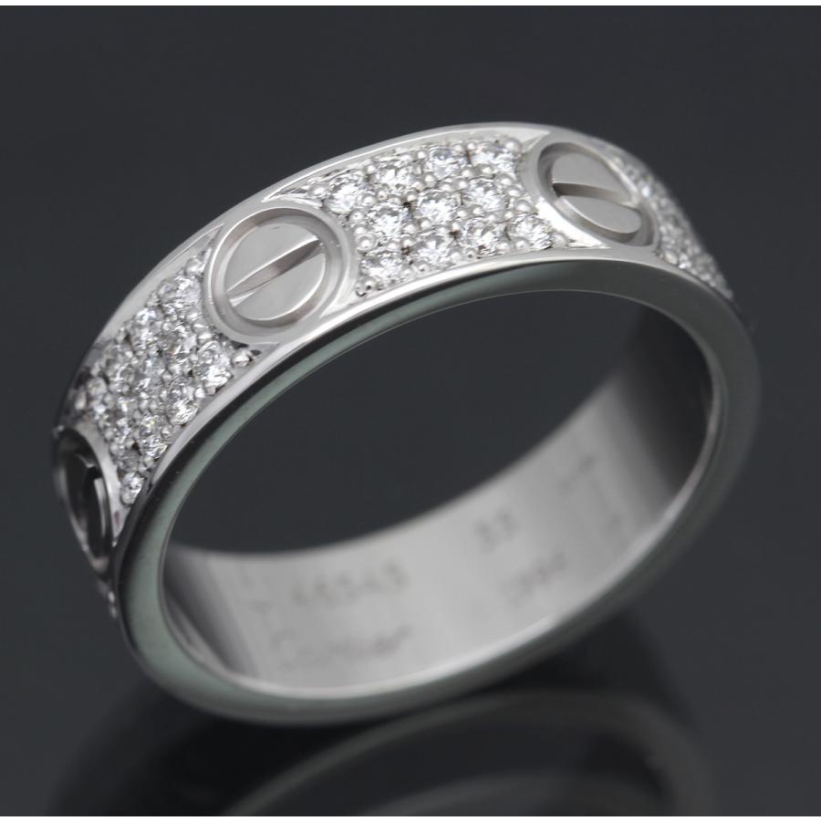 Cartier カルティエ ラブリング パヴェダイヤ 750YG 天然ダイヤ LOVE（Cartier） カルティエ 指輪 ユニセックス ラブリング フル