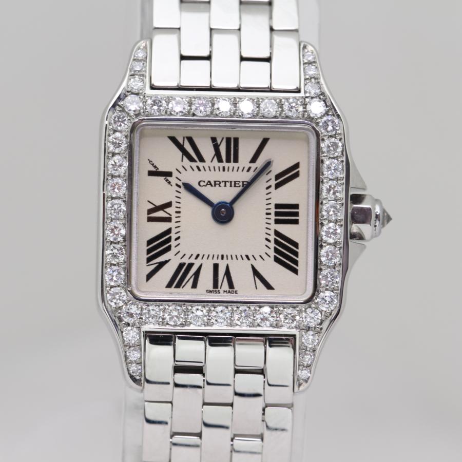 美品 カルティエ Cartier サントスドゥモワゼル SM ダイヤモンド 2698