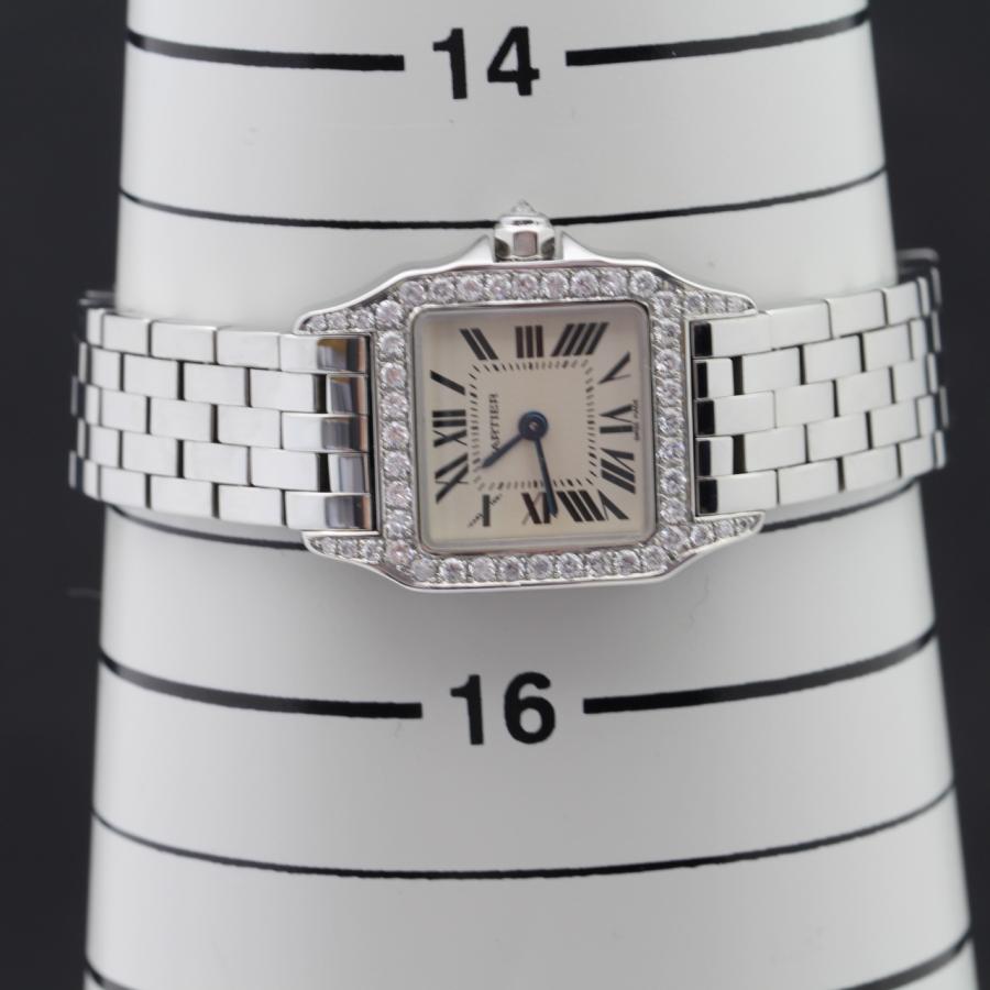 美品 カルティエ Cartier  サントスドゥモワゼル SM アフターダイヤモンド 2698 レディース 腕時計 【中古】5514｜resplendir｜06