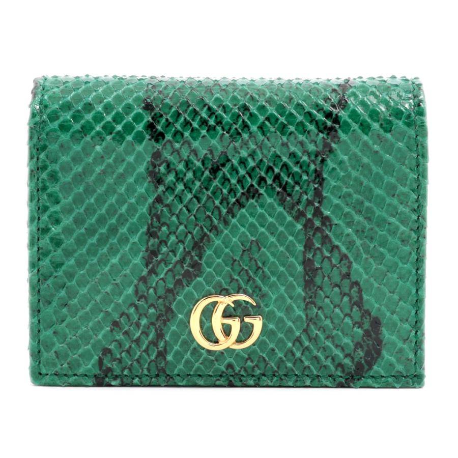 GUCCI GGマーモント コンパクトウォレットパイソン