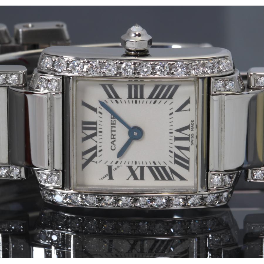 ★カルティエ　タンクフランセーズ　2384 SM★ダイヤベゼル　ダイヤ鑑定つき Cartier 美品 カルティエ タンクフランセーズ 2384 SM アフター