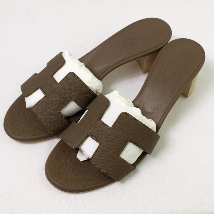 HERMES（エルメス） 未使用品 サンダル37【オアジス】 エトゥープ 正規