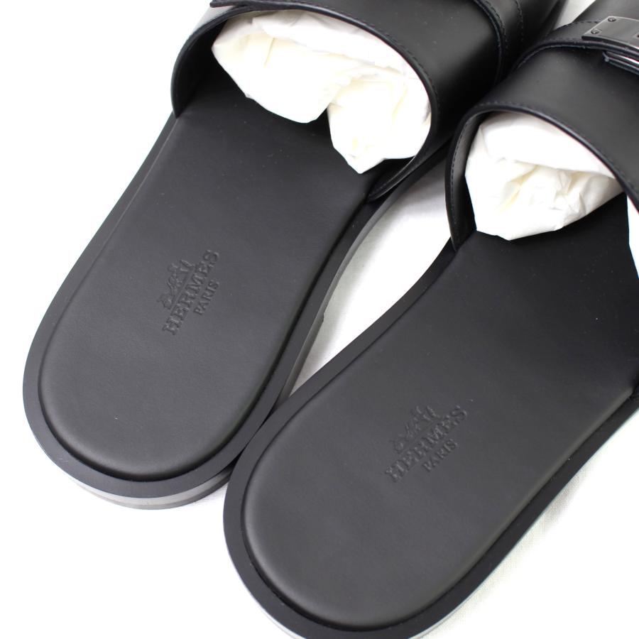 HERMES 新作 未使用品 エルメス サンダル【ガブリエル】黒 ソー  