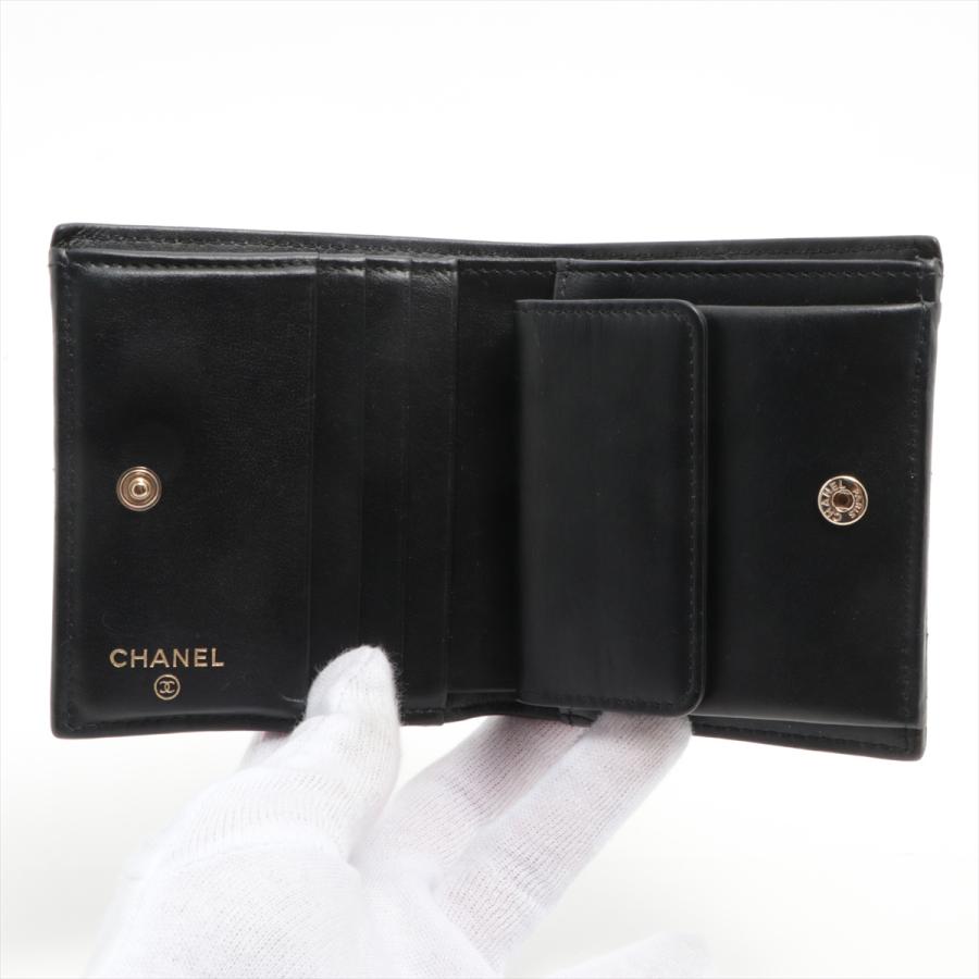 CHANEL 19 新作 美品 シャネル ミニ ウォレット キャビアスキン