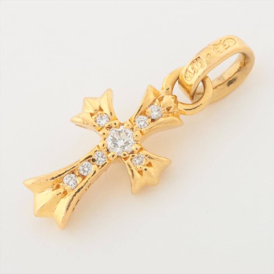 中古 正規品 クロムハーツ 22k ダイヤ ネックレス