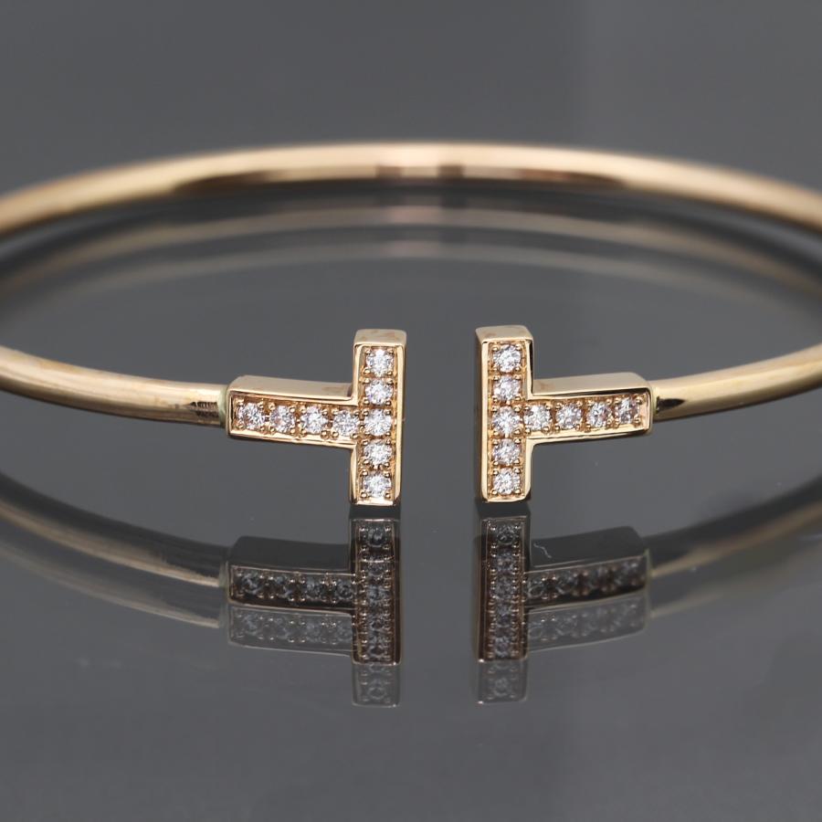 ティファニー T ワイヤー ブレスレット アフターダイヤモンド ブレスレット TIFFANY&Co. 美品 ティファニー T ワイヤー ブレスレット