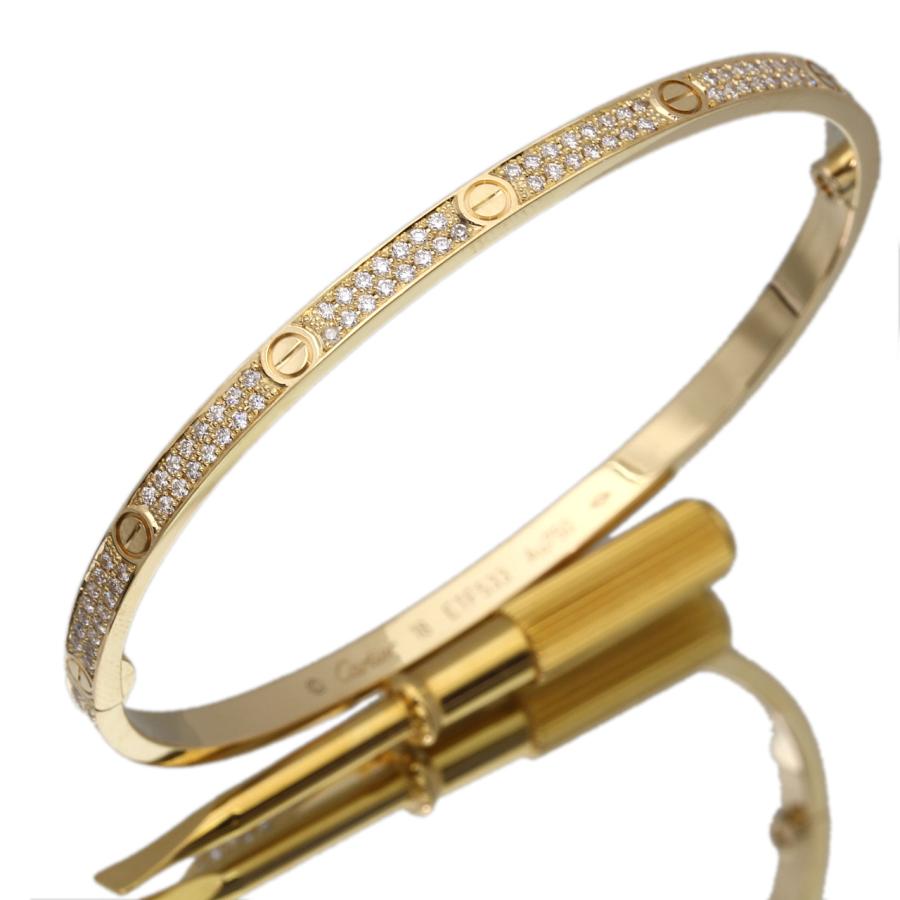 Cartier（カルティエ） 美品 ラブブレス SM 新型 YG アフターパヴェ