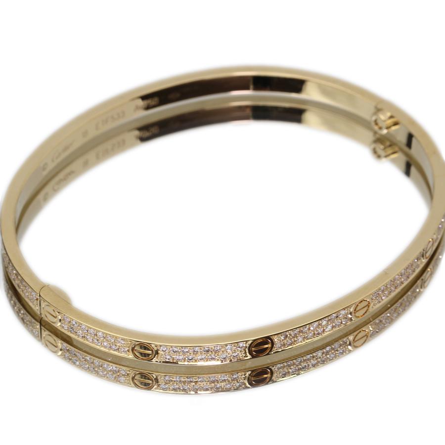 Cartier（カルティエ） 美品 ラブブレス SM 新型 YG アフターパヴェ