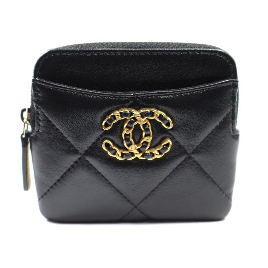 CHANEL 19 新型 新品 シャネル ジップコインパース ココマーク 黒