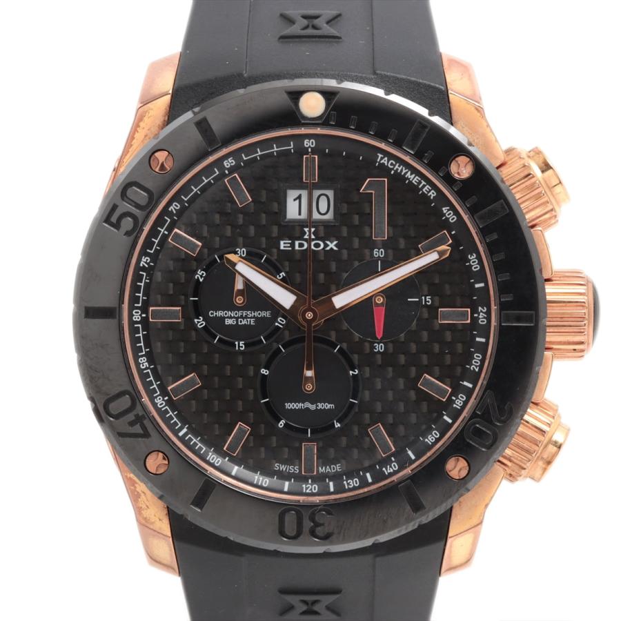 EDOX 美品 エドックス クロノオフショア1 SS×ラバー QZ 10220 EDOX 美品 エドックス クロノオフショア1 SS×ラバー QZ 10220