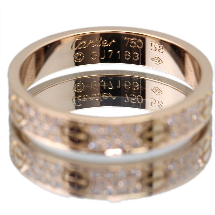 Cartier（カルティエ） 美品 ミニラブリング 3列 アフターダイヤモンド