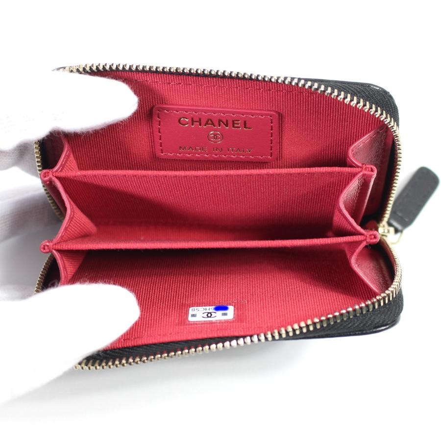 CHANEL 19 新品 シャネル コインケース カードケース ラムスキン 