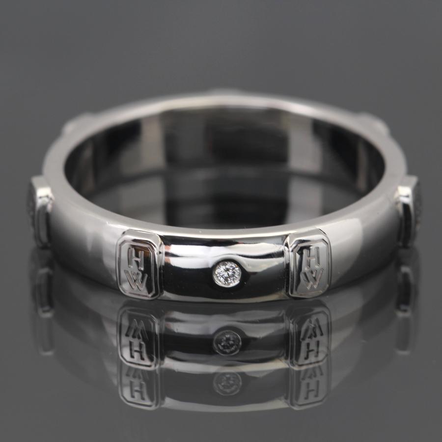 ハリー・ウィンストン（HARRY WINSTON） 美品 HW ロゴバンド ダイヤ 