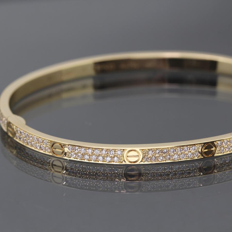 Cartier カルティエ ラブブレス オープン ダイヤ1石 YG 送料込