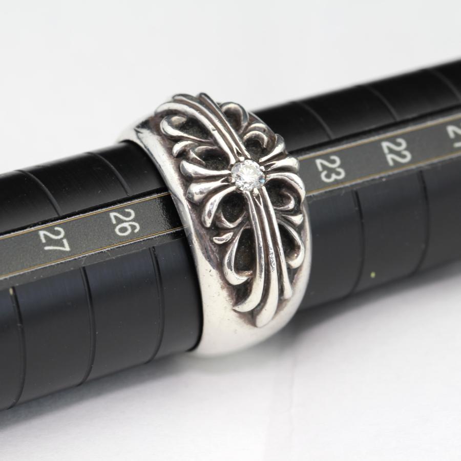 CHROME HEARTS 美品 クロムハーツ ChromeHearts 1P ダイヤ フローラル 