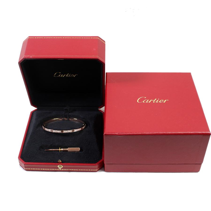 Cartier 美品 カルティエ ラブブレス SM 新型 PG アフターパヴェ Cartier 美品 カルティエ ラブブレス SM 新型 PG アフターパヴェ